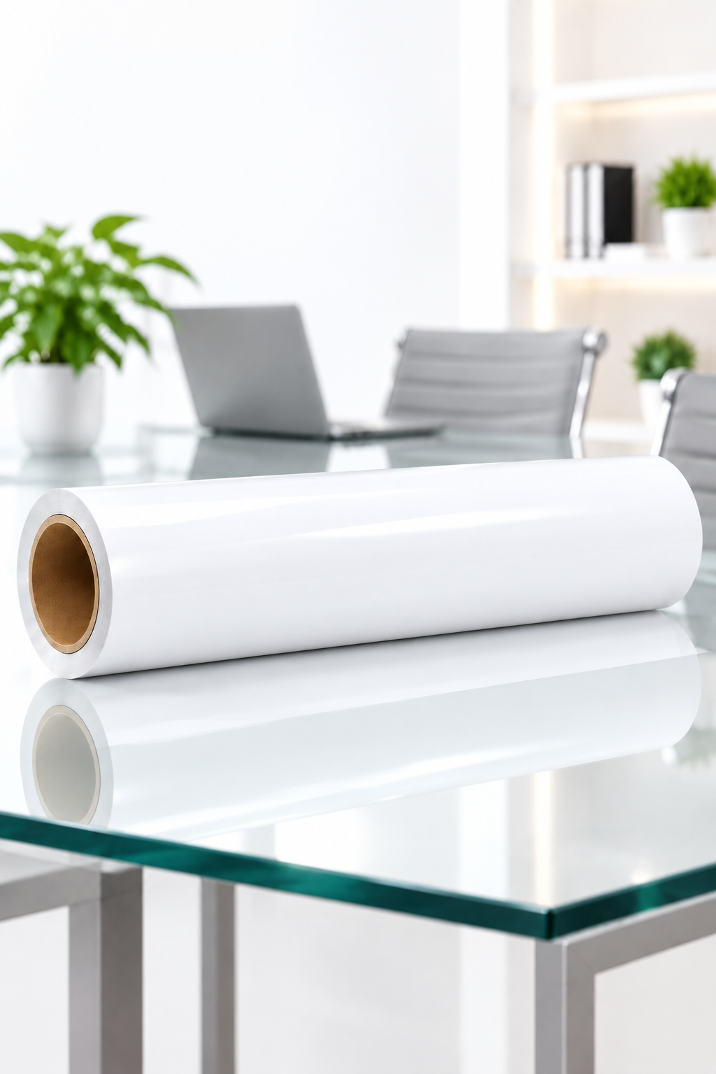 Rollo vinil pizarra adhesivo Premium blanco 1.27
